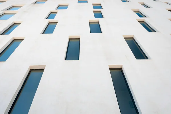 Low Angle Shot Facade High White Building — Stock Photo, Image