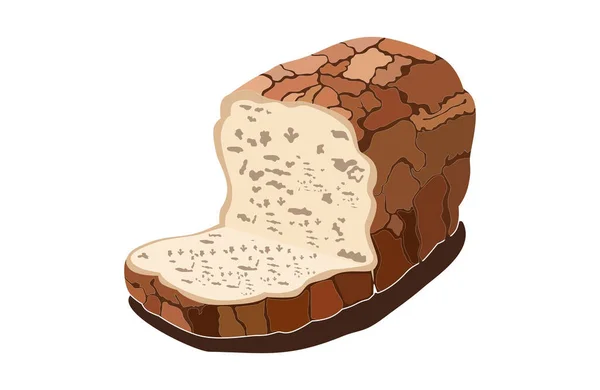 Иллюстрация Нарезанного Хлеба Белом Фоне — стоковое фото