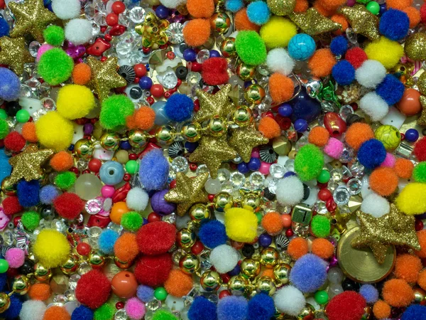 Closeup Shot Colorful Beads Chains — Stock Photo, Image