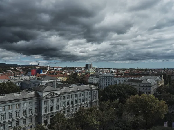 Zagreb Croatia 2020 크로아티아 창에서 바라본 자그레브의 파노라마 — 스톡 사진