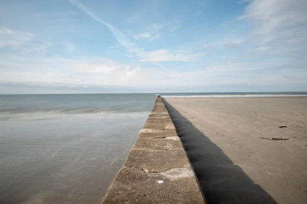 Plaża Borkum Niemcy Pod Niebem — Zdjęcie stockowe