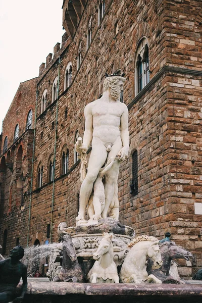 Florence Italy Oct 2019 Statue Neptun Florence Italy Bartolomeo Ammannati — Stock Photo, Image