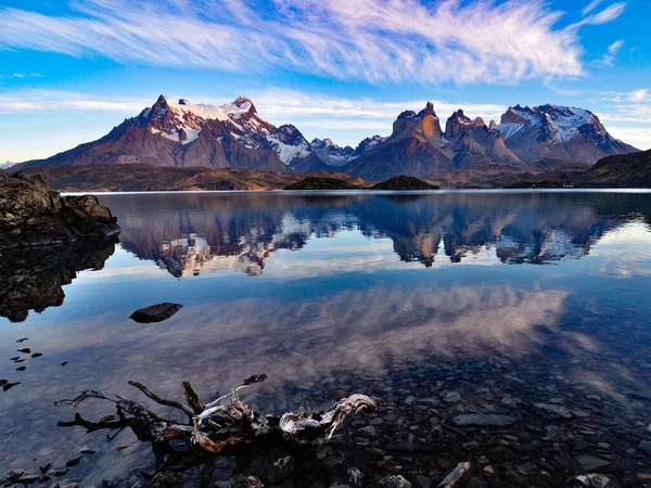 Morgens Het Lago Pehoe Meer Torres Del Paine Nationaal Park — Stockfoto