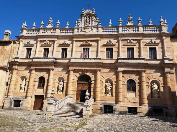 Uma Vista Famoso Certosa San Lorenzo Padula Itália Fundo Céu — Fotografia de Stock