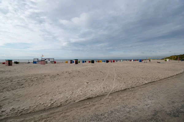 Plan Fascinant Plage Sable Blanc Borkum Allemagne — Photo