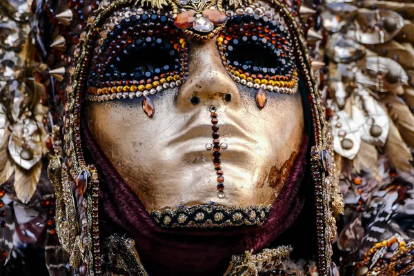 Closeup Shot Beautiful Detailed Carnival Mask — Stock Photo, Image