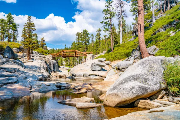 Närbild Den Torkade Yosemite Vattenfall Yosemite National Park — Stockfoto