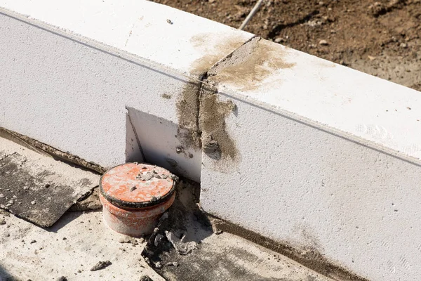 Sebuah Foto Close Dari Dinding Semen Beton Sempurna Untuk Latar — Stok Foto