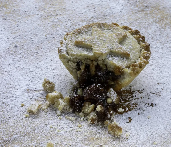 Closeup Shot Delicious Mince Pie Sugar Powder — Stock Photo, Image