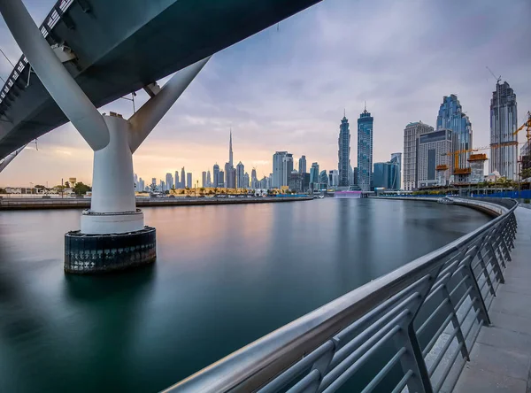 Dubai Förenade Arab Emirater Maj 2019 Dubai Water Canal Skyline — Stockfoto