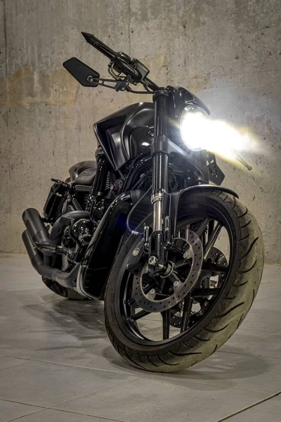 Burgas Bulgarije Dec 2019 Harley Davidson Maat Gemaakte Fietsfotoshoot Een — Stockfoto