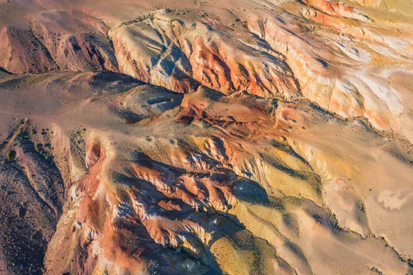 Uma Vista Aérea Montanhas Coloridas — Fotografia de Stock