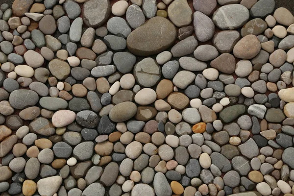 Eine Aufnahme Von Oben Von Einem Haufen Meergrauer Steine Als — Stockfoto