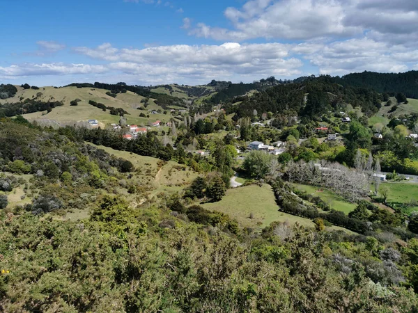 Auckland Neuseeland Okt 2020 Luftaufnahme Des Dorfes Puhoi Vom Aussichtspunkt — Stockfoto