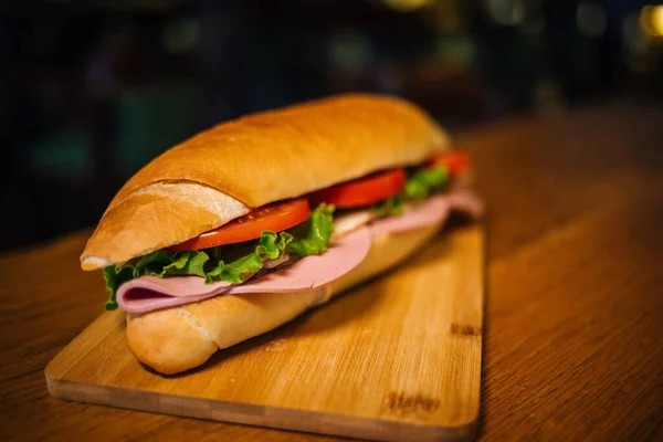 맛있어 보이는 샌드위치의 클로즈업 — 스톡 사진