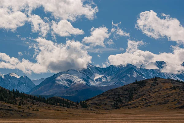 Une Belle Vue Champ Avec Paysage Arrière Plan — Photo