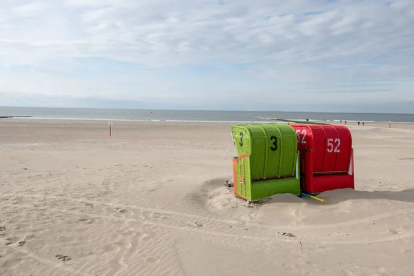 Sandy Beach Chairs Borkum Germany — Stock Photo, Image