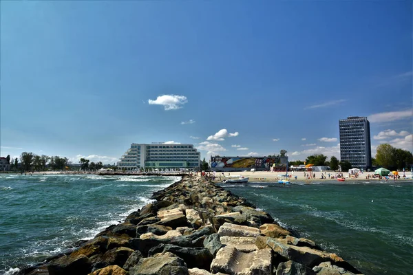 Eforie Nord Rumänien Aug 2018 Landschaft Strand Eforie Resort Rumänien — Stockfoto