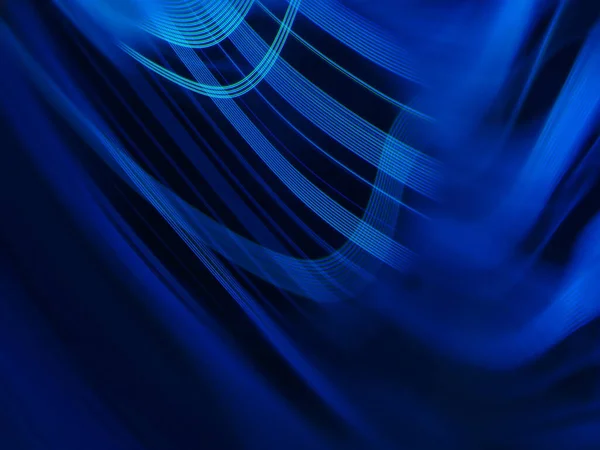 Textuur Van Lagen Blauwe Kleur Heldere Draden Geleidelijke Lichtpaden Virtuele — Stockfoto