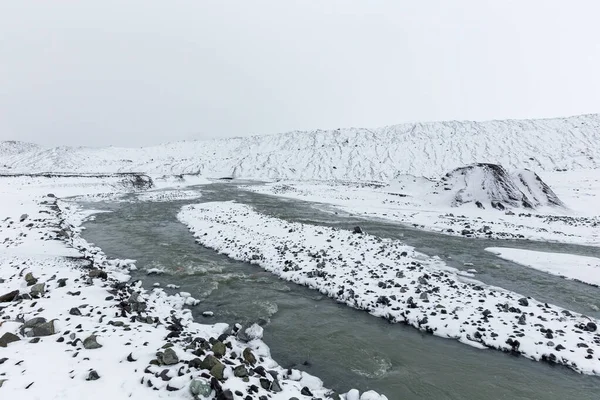 冰岛的冰川融化水 — 图库照片