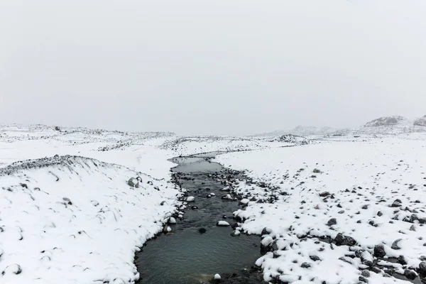 冰岛的冰川融化水 — 图库照片