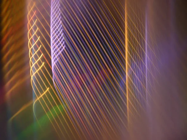 Eine Abstrakte Illustration Mit Allmählichen Rhythmischen Lichtspuren Und Hellen Fäden — Stockfoto