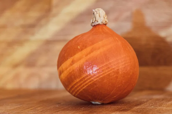 Hokkaido Kürbis Auf Holztisch Thanksgiving — Stockfoto