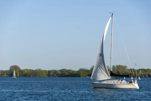 Toronto Kanada Mai 2009 Zoomaufnahme Eines Segelbootes Der Nähe Der — Stockfoto