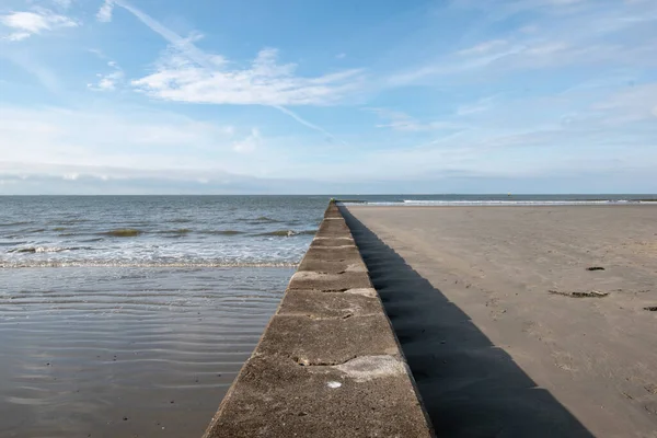 Sandstrand Und Welliges Meer Borkum Deutschland — Stockfoto