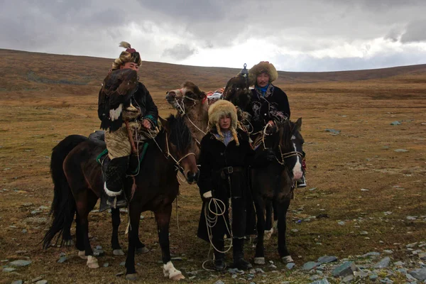 Ulgii Mongolia Września 2019 Festiwal Złotego Orła Mongolia Festiwal Orłów — Zdjęcie stockowe