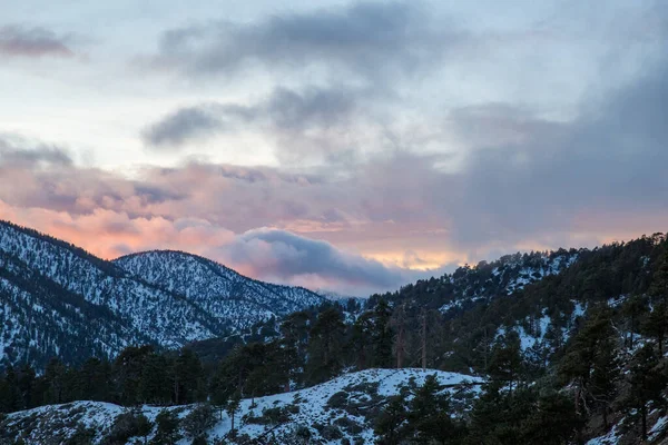 Montagne Brillano Sotto Tramonto Nella Foresta Nazionale Angeles California — Foto Stock