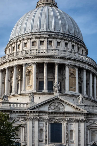 Londra Ngiltere Deki Paul Katedrali Nin Dikey Çekimi — Stok fotoğraf