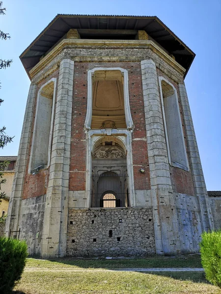 Een Verticale Opname Van Beroemde Certosa Van Padula Italië Een — Stockfoto