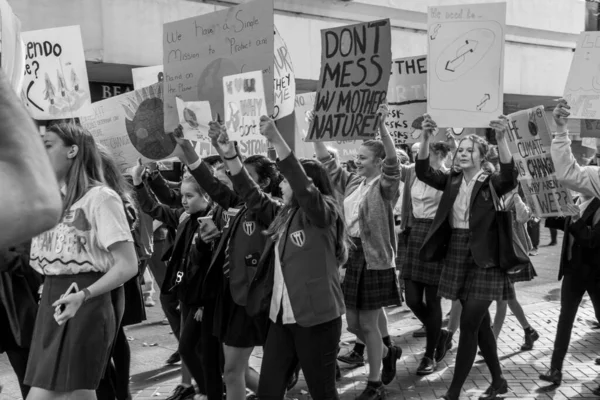 Bedford Ηνωμενο Βασιλειο Σεπ 2019 Νεανική Απεργία Των Μαθητών Στο — Φωτογραφία Αρχείου