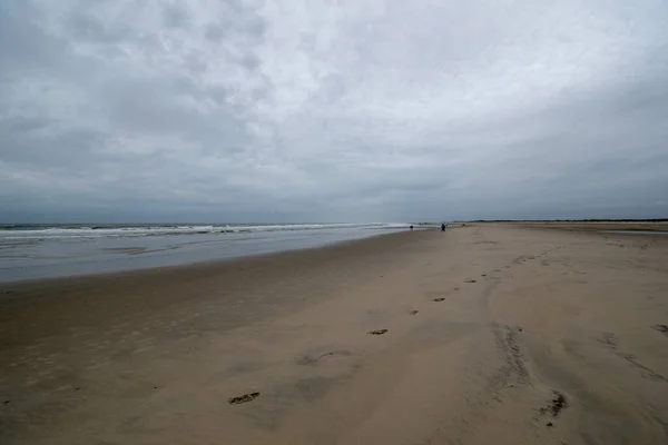 Almanya Borkum Daki Beyaz Kumsalın Büyüleyici Bir Görüntüsü — Stok fotoğraf