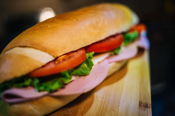 맛있어 보이는 샌드위치의 클로즈업 — 스톡 사진