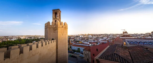 Badajoz Spain Sep 2019 Alcazaba Castle Battlements Pathways Tower Badajoz — стокове фото