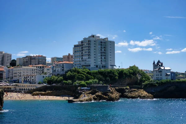 Una Bella Foto Della Plage Port Vieux Biarritz Francia — Foto Stock