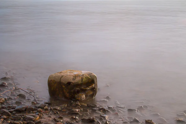 Les Magnifiques Rochers Cailloux Sur Lac — Photo