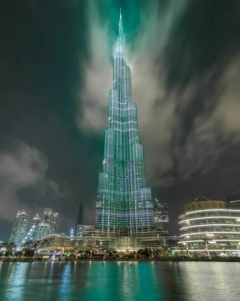 Dubai Emirados Arab Unidos Novembro 2018 Vista Show Luz Burj — Fotografia de Stock