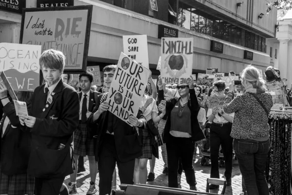 Bedford Spojené Království 2019 Stávka Mládeže Školními Dětmi Bedfordu — Stock fotografie