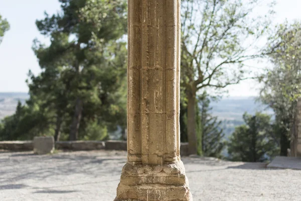 Ένα Κοντινό Πλάνο Μιας Παλιάς Στήλης — Φωτογραφία Αρχείου