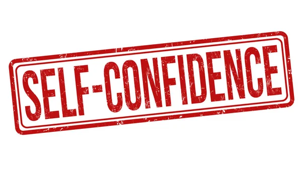 Self Confidence Sign Stamp Isolated White Background — Stock Photo, Image