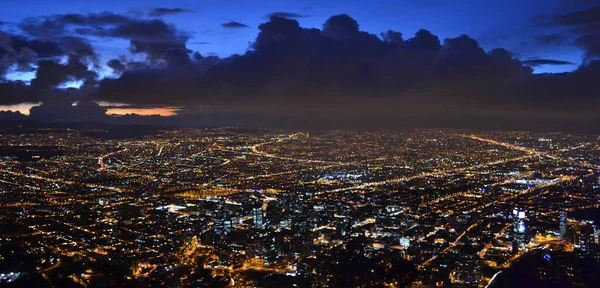 Een Luchtfoto Van Het Verbazingwekkende Bogota Stadsgezicht Columbia — Stockfoto