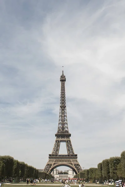 France August 2016 Eiffel Tower Paris France Europe 欧洲最好的目的地巴黎的象征 从Champ — 图库照片