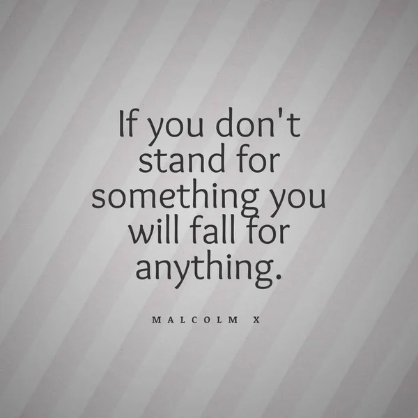 Quote You Don Stand Something You Fall Anything Stiped Background — Stock Photo, Image