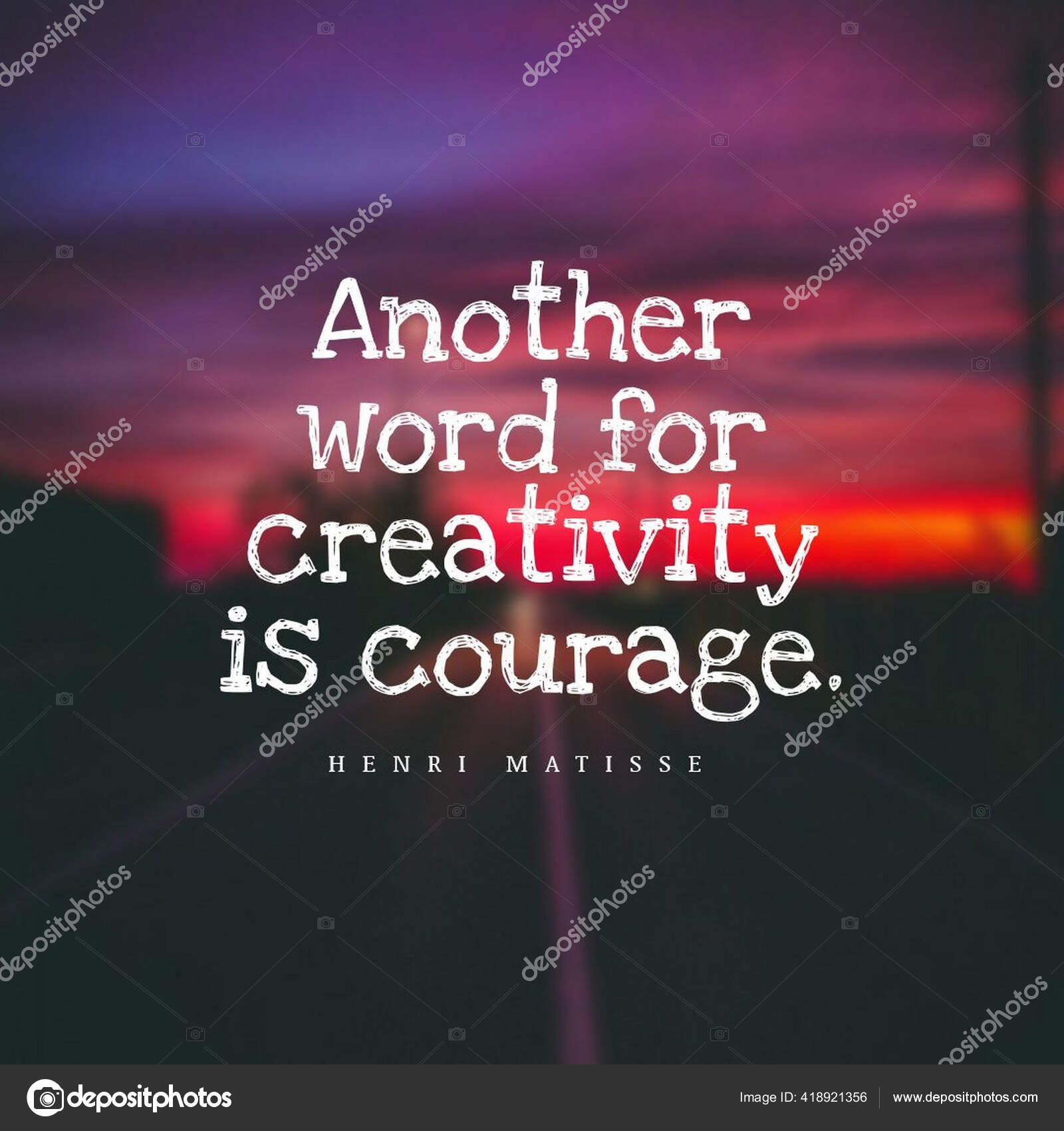 Quote Another Word Creativity Courage Blurry Sunset Background Stock Photo  by ©Wirestock 418921356