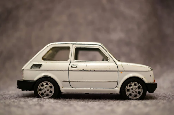 Poznan Poland Oct 2020 White Model Toy Fiat 126 Vintage — Stockfoto