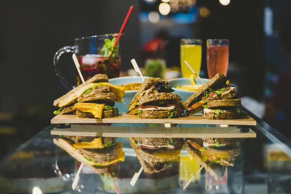 Primer Plano Una Hamburguesa Vegetariana — Foto de Stock