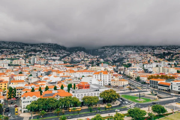 Vista Aérea Cidade Velha Funchal Portugal — Fotografia de Stock